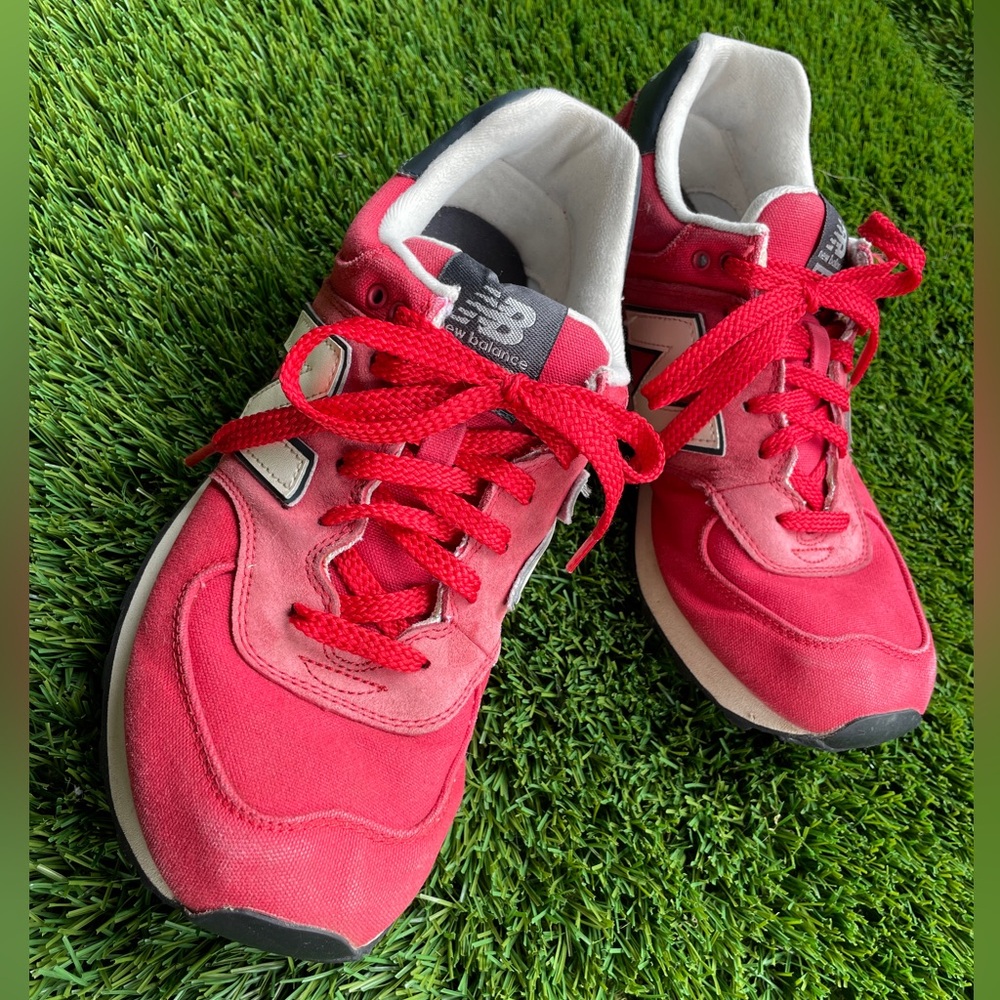 New Balance 574 US9/EU42,5 vintage, canvas, red/white/navy - Picture 4 of 10